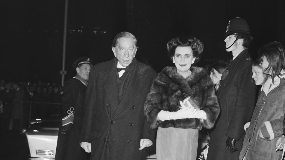 A picture of Margaret Campbell in 1970 attending a film premiere