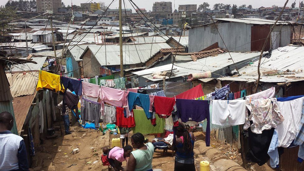 shanty dwellings in Nairobi