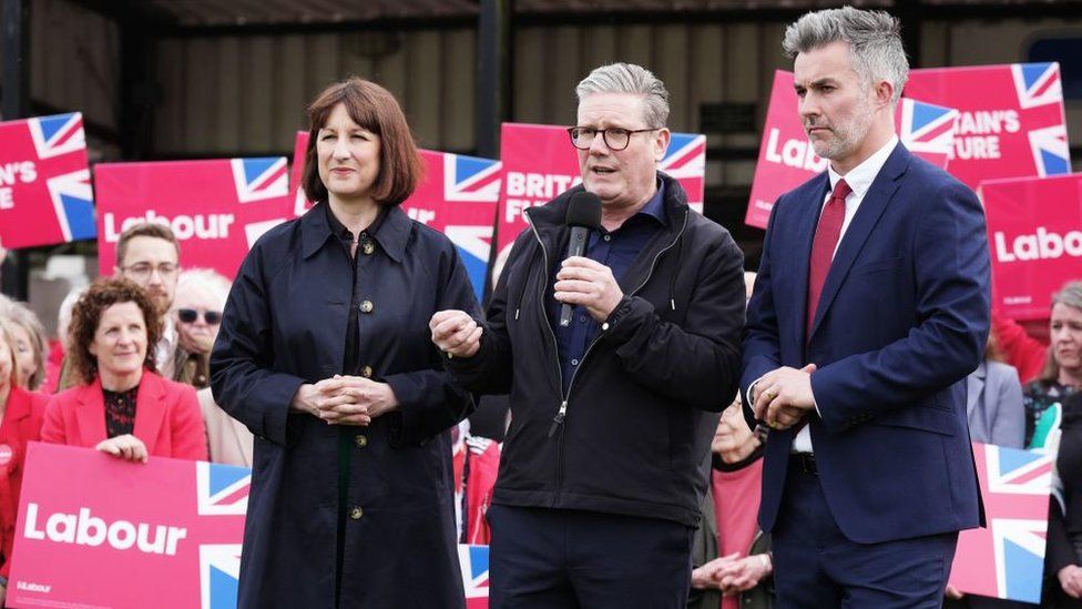 Rachel Reeves, Sir Keir Starmer and David Skaith