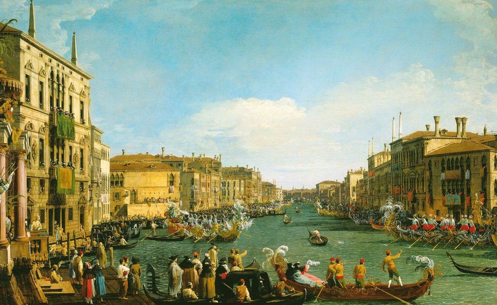 Canaletto's A Regatta on the Grand Canal, 1733-4