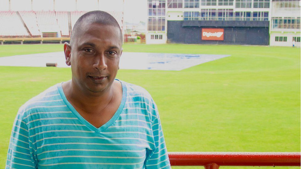 Coach Bharat Mangru in the National Stadium