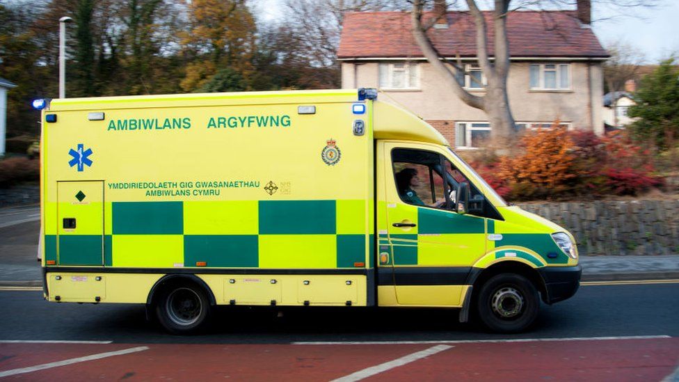 A Welsh ambulance
