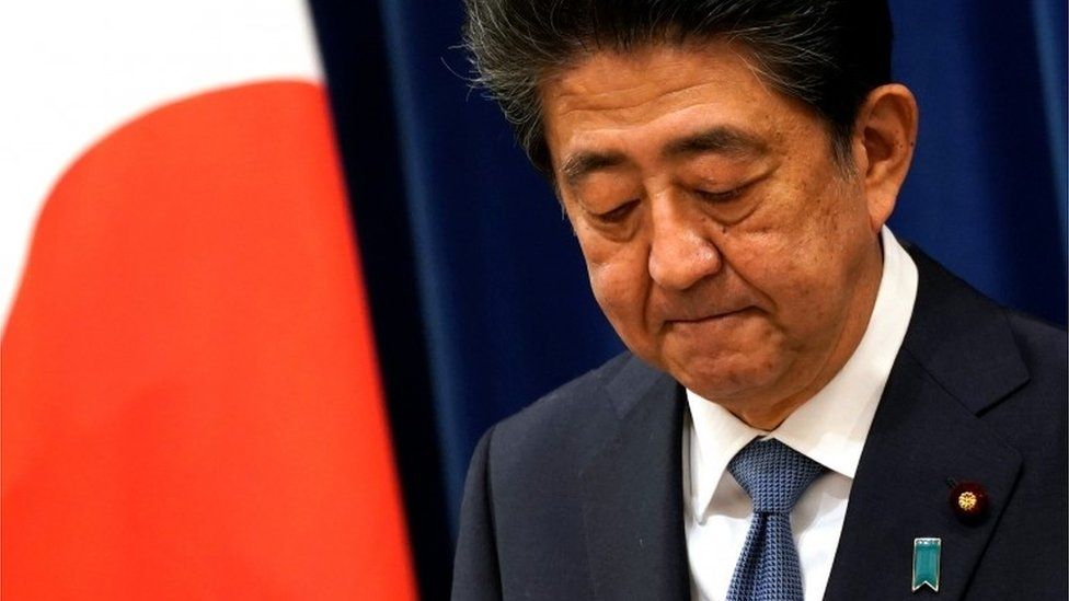 Japanese Prime Minister Shinzo Abe speaks during a news conference at the prime minister"s official residence in Tokyo, Japan, August 28, 2020.