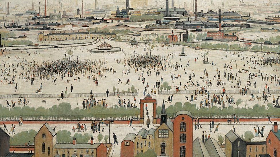LS Lowry Sunday Afternoon painting