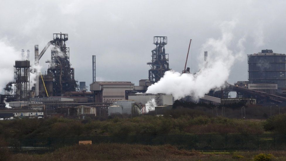 Tata steelworks in Port Talbot, Wales