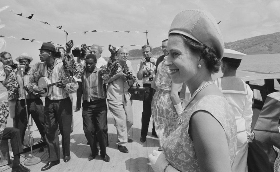 The Queen in the Caribbean in 1966