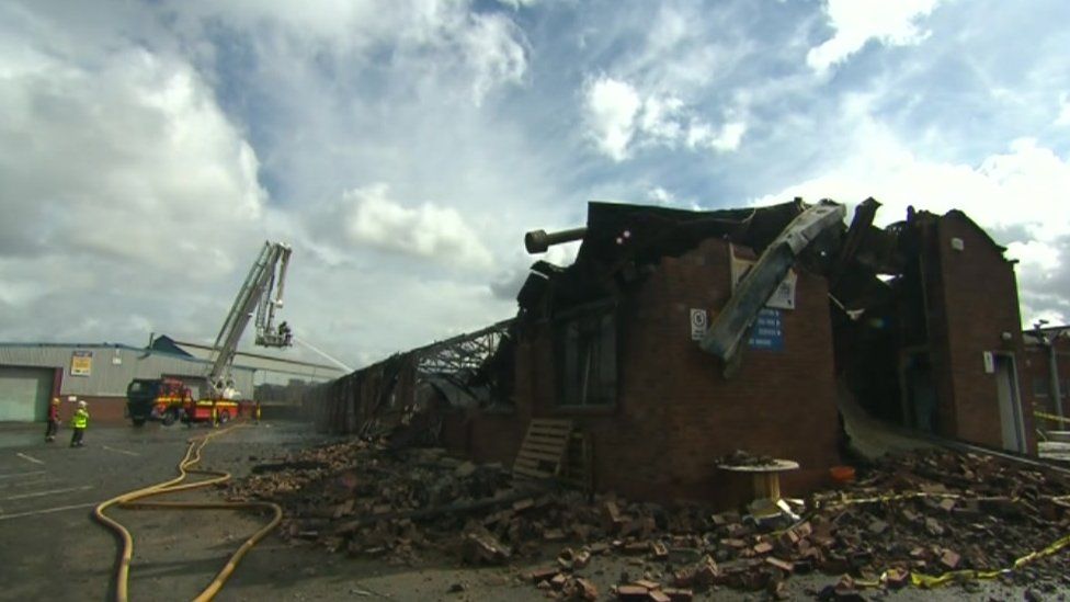 Damage on Tuesday morning