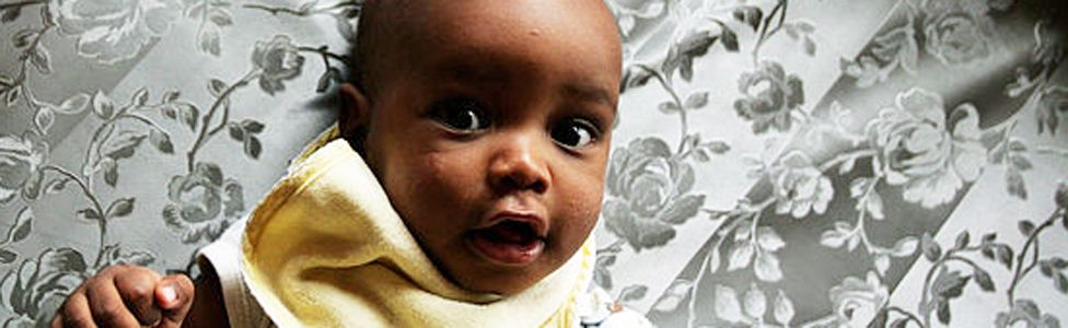 A baby with HIV in an orphanage in Kenya
