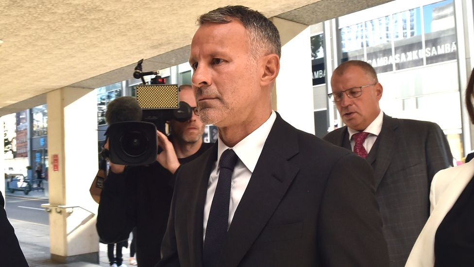 Ryan Giggs arriving in court on Wednesday