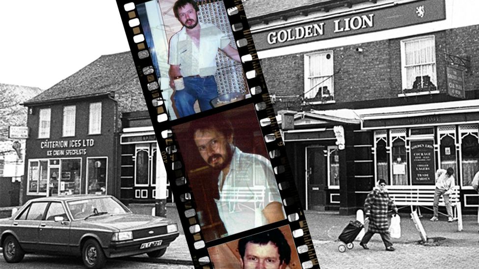 Montage of Daniel Morgan and Golden Lion pub