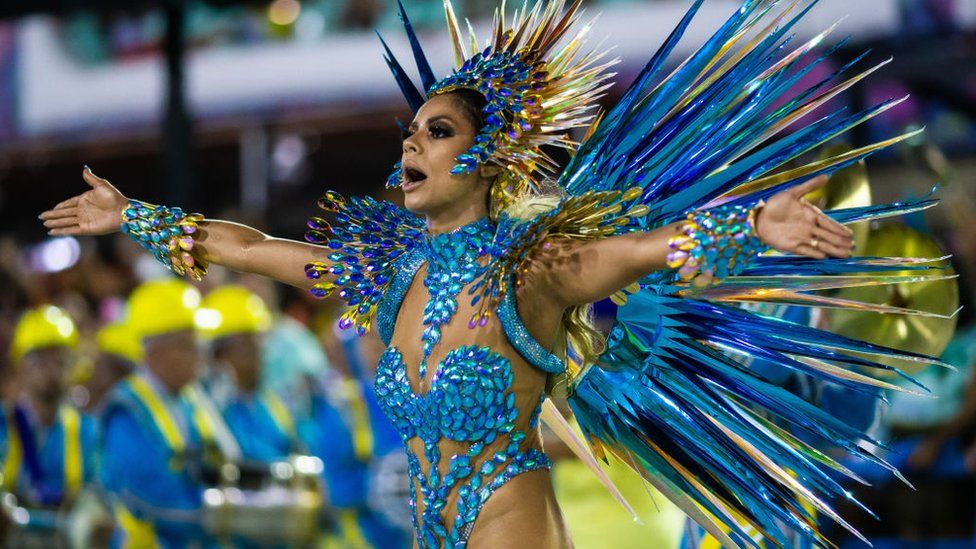 A dancer at Rio Carnival