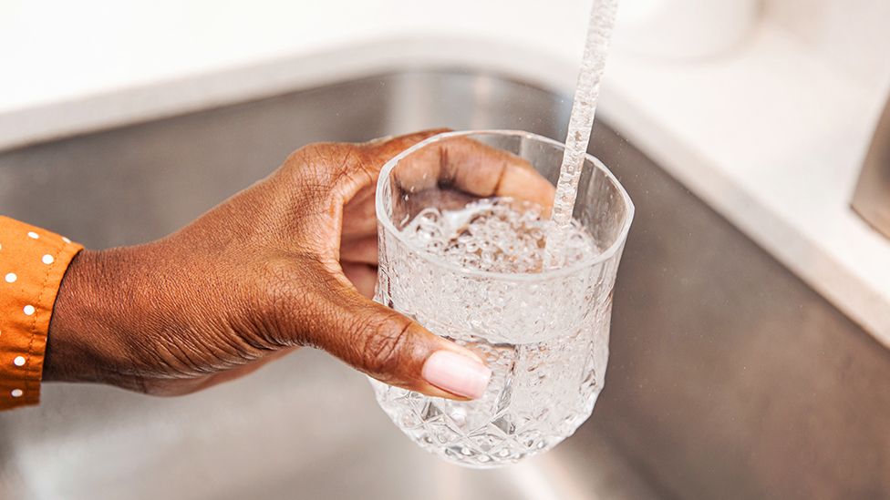 Water from a tap