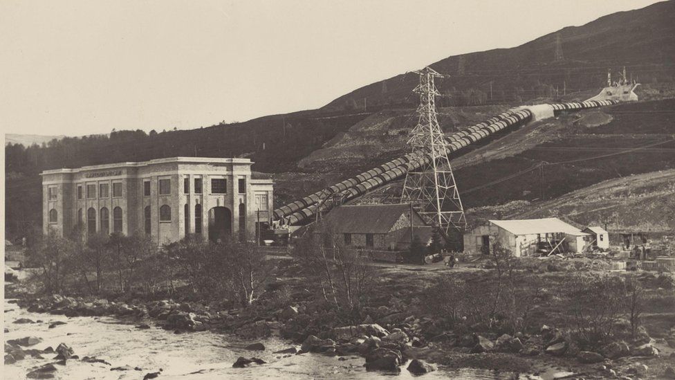 Tummel Bridge power station in the 1930s