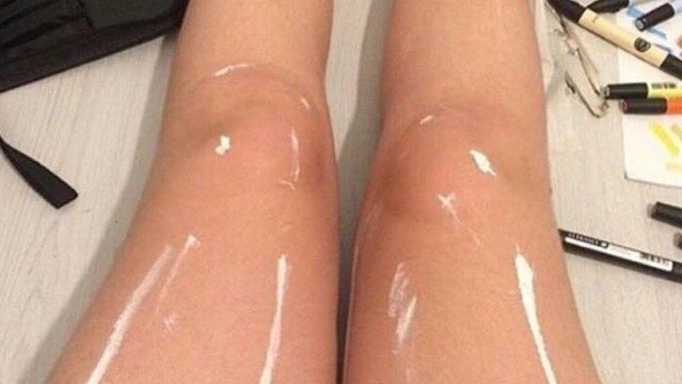 Are these legs shiny or covered in paint?