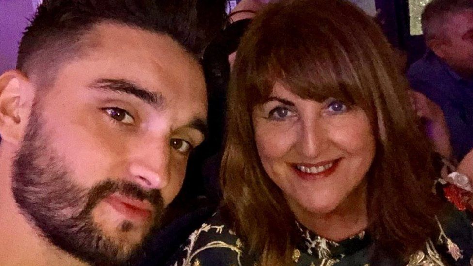 Tom Parker with his mother Noreen