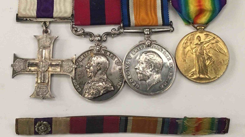 Herbert Disney's Military Cross and Bar, Distinguished Conduct Medal, British War Medal and Victory Medal.