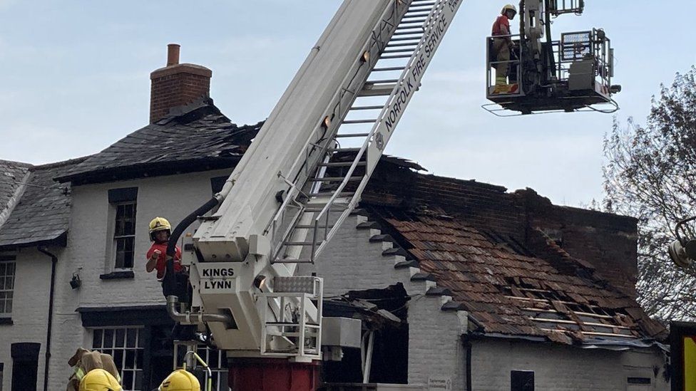 Homes destroyed in Ashill, Norfolk