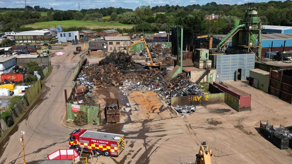 Ampthill industrial estate blaze extinguished overnight BBC News