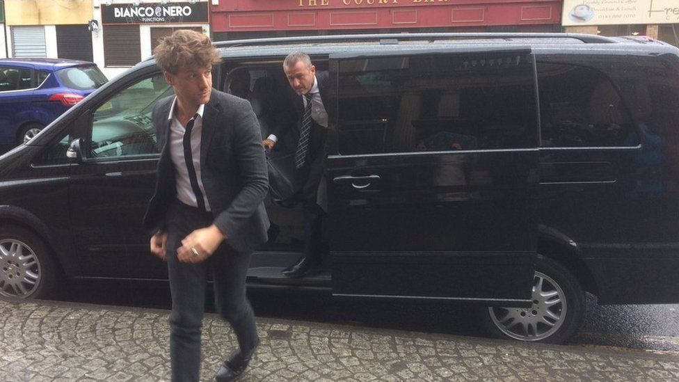 Paulo Nutini arrives at court