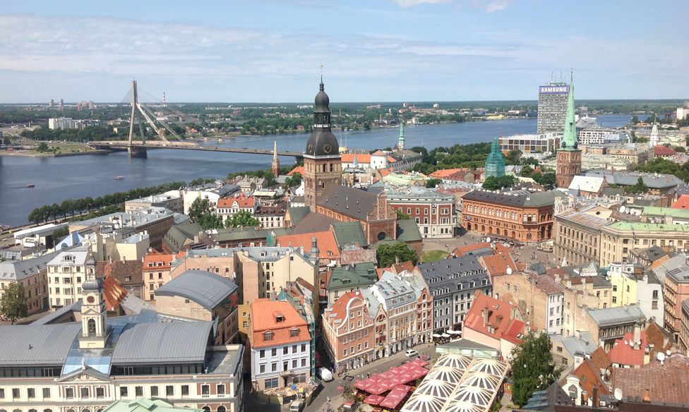 Skyline of the Latvian capital Riga