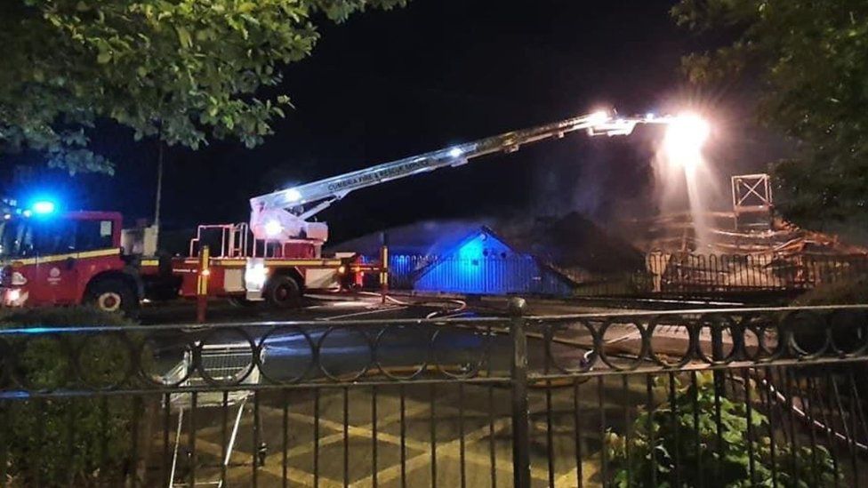 Former Workington fire Three men arrested BBC News