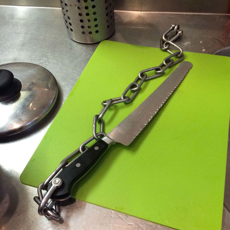 Knife in prison kitchen