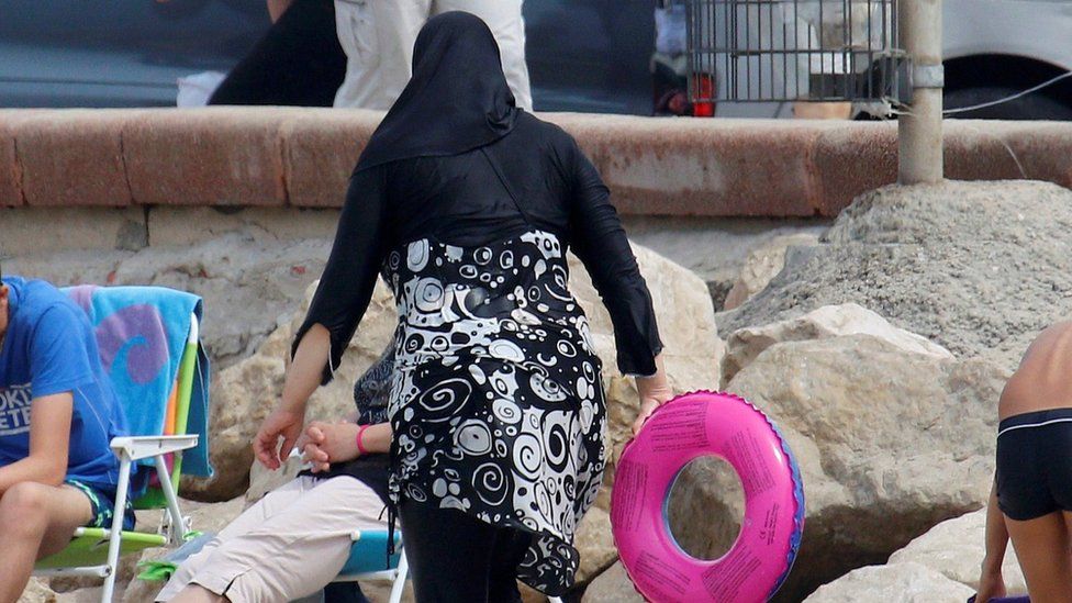 Woman in burkini