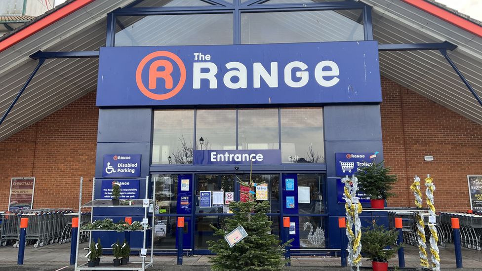 The Range store in Taunton, Somerset shown from the outside