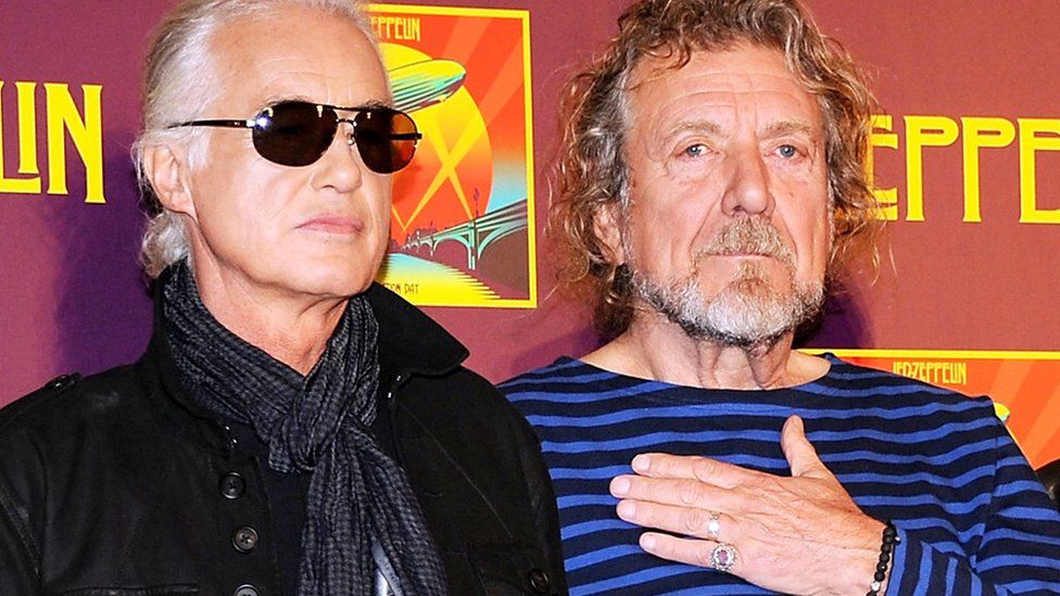 Guitarist Jimmy Page and singer Robert Plant