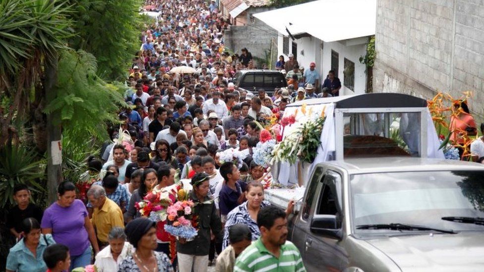 Funeral of Lesbia Yaneth Urquia, member of the Council of Indigenous People of Honduras (Copinh), Honduras, July 8, 2016