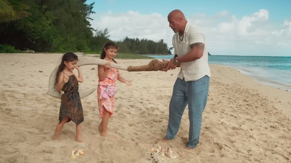 The Rock says he will be filming live-action Moana soon - BBC