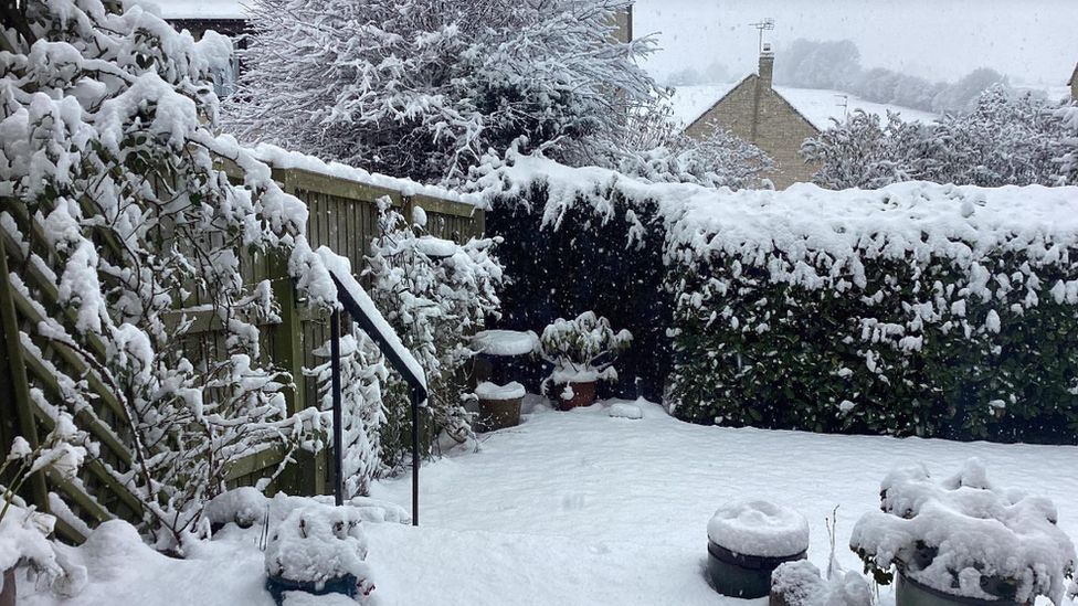 Snow in Tetbury, Gloucestershire