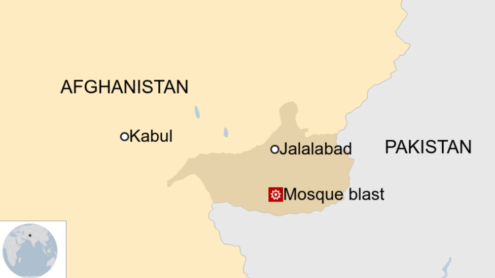 A map showing where the attack was in Afghanistan