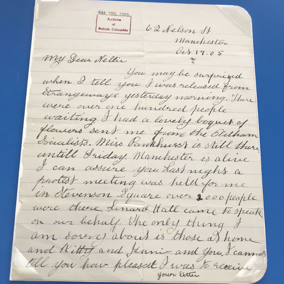 Annie Kenney's letter