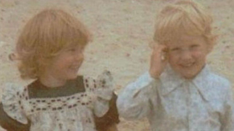 Angie and Steve Mills as children