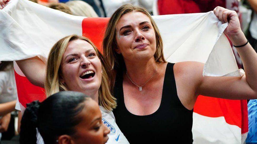 England fans crying while watching the World Cup semi-final