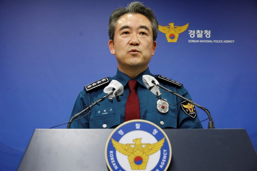 National Police Agency Commissioner Yoon Hee-geun speaks during a press conference after the crowd crush that happened during Halloween festivities at the Seoul Metropolitan Police Agency in Seoul, South Korea, November 1, 2022.