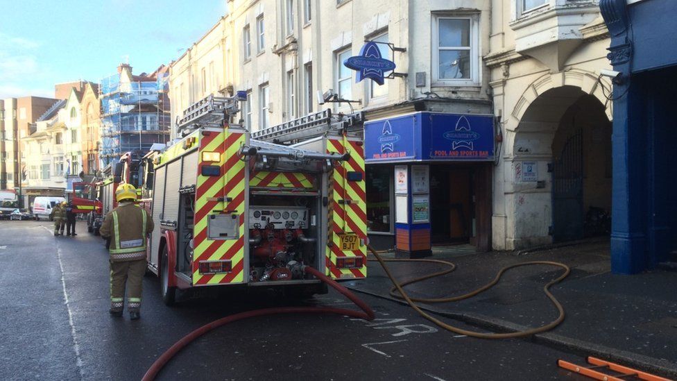 Bournemouth town centre fire evacuates homes BBC News