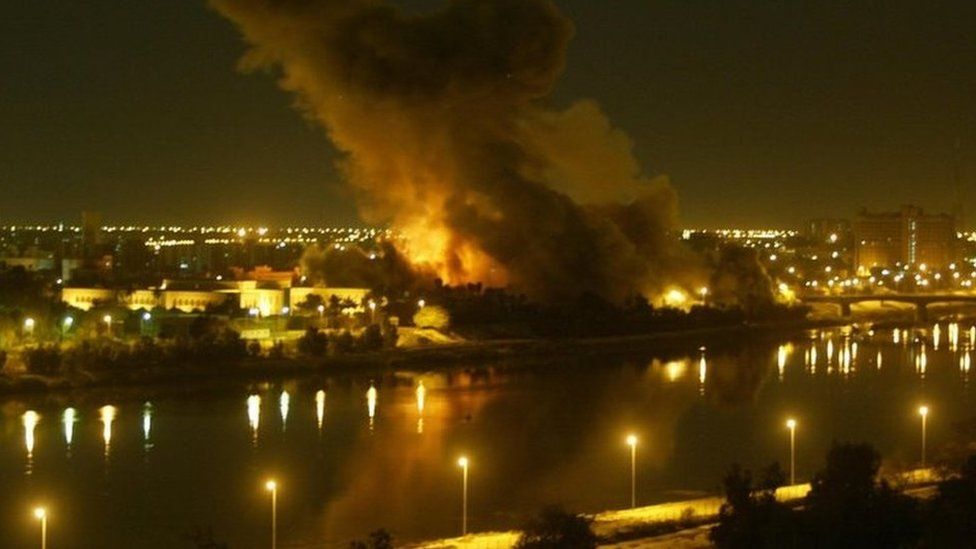 Air-raid on Baghdad, March 2003