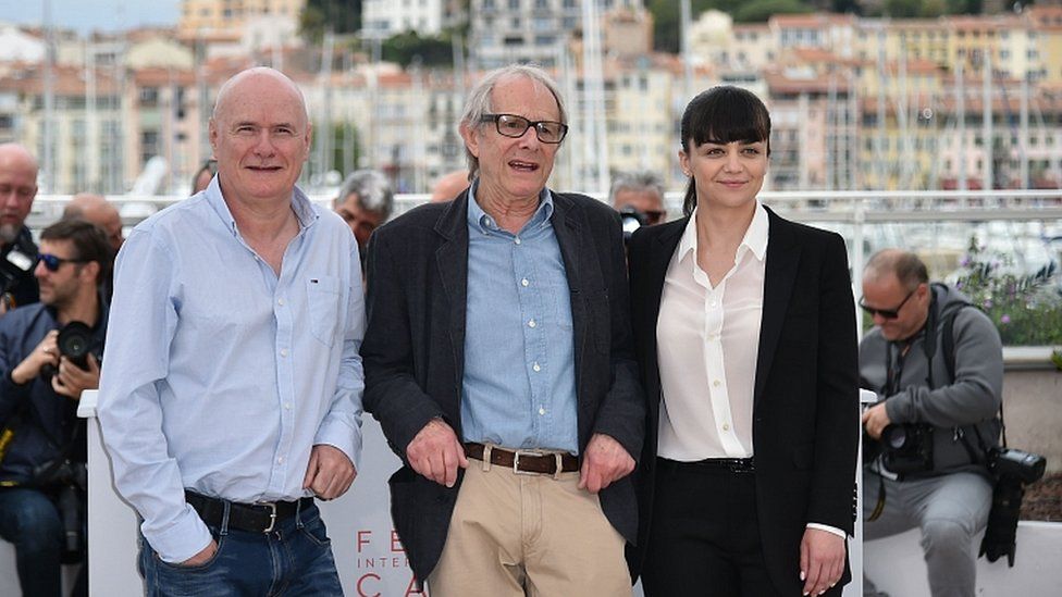 Dave Johns, Ken Loach and Hayley Squires