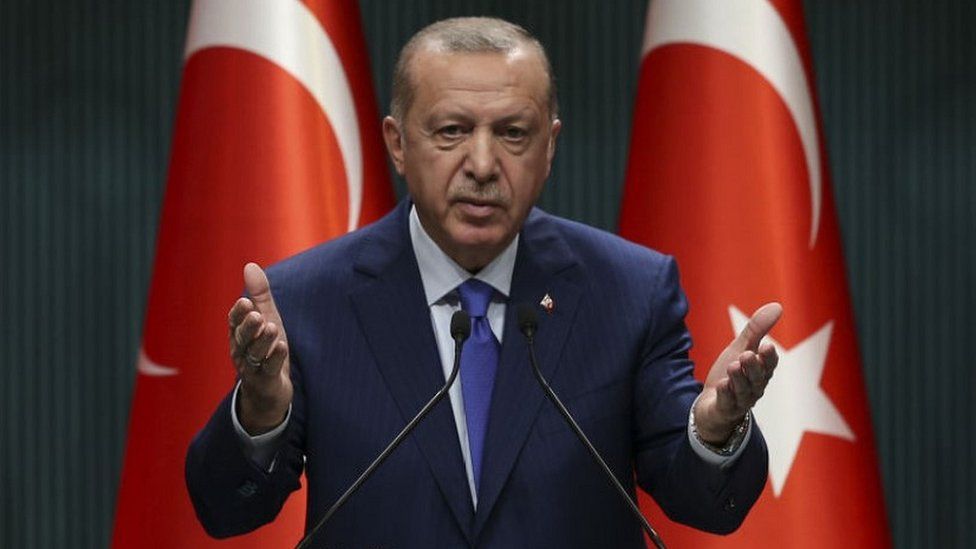 President Erdogan giving speech, 20 Oct 20
