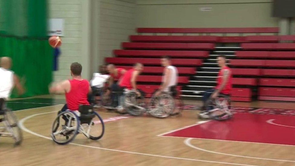 Team GB wheelchair athletes training