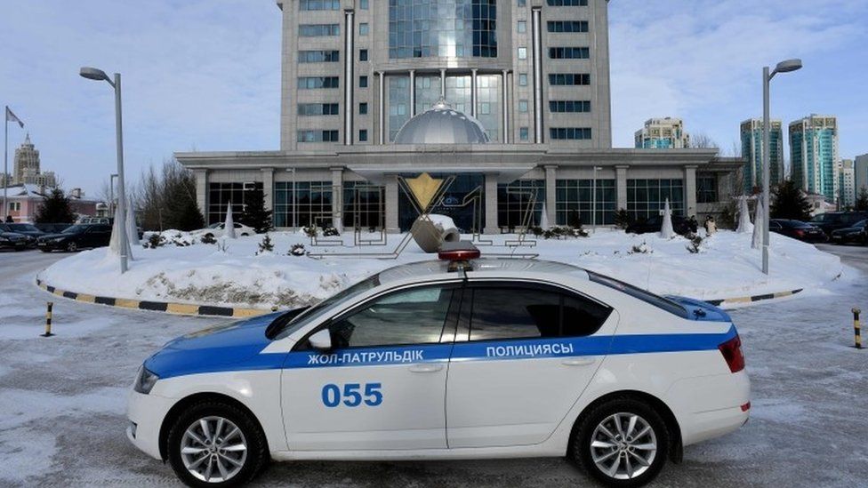 A view of Astana's Rixos President Hotel, the place that will host Syria peace talks in Kazakhstan (22 January 2017)