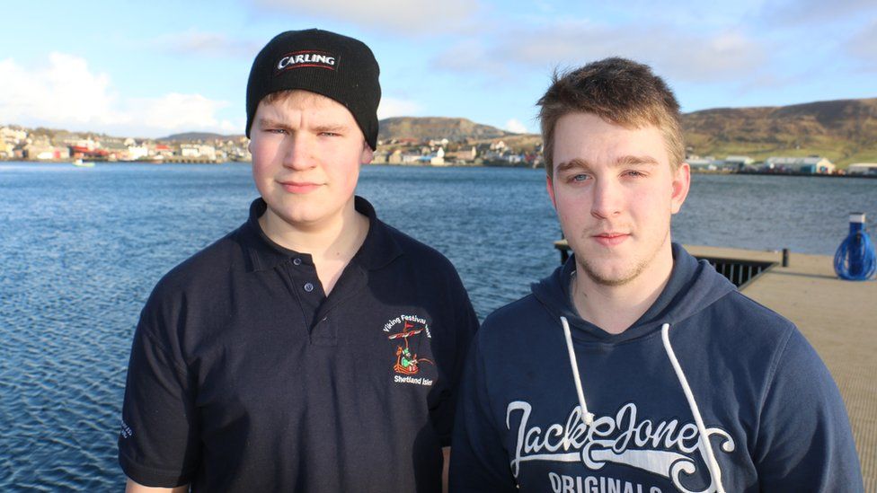 Shetland fishermen John-Arthur and Lee
