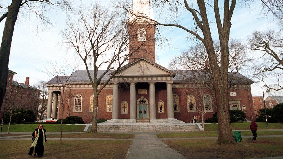 Harvard main campus building, stock photo