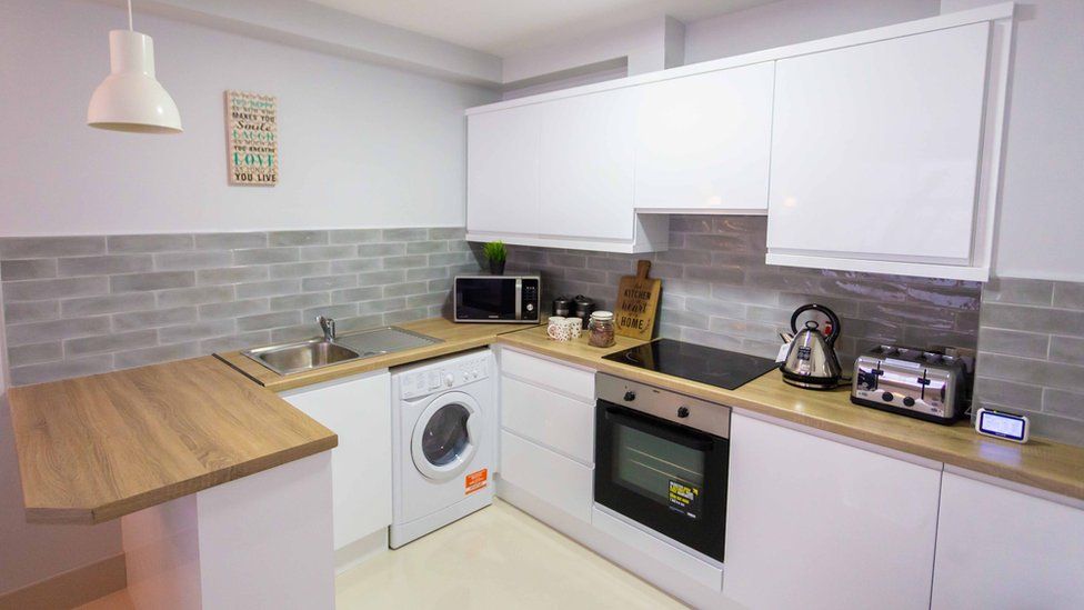A kitchen in one of the 13 new social housing units opened by the trust in December