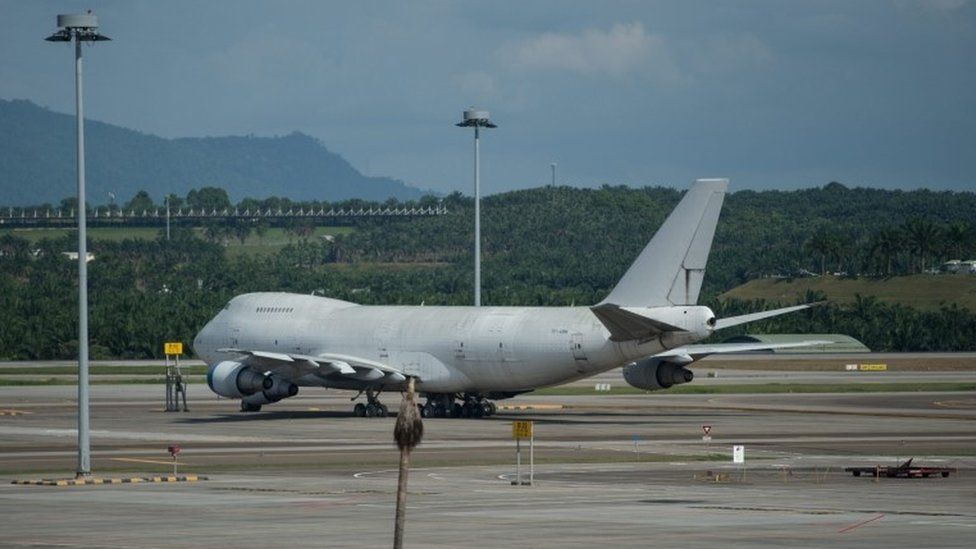 One of three Boeing 747 aircraft that have been abandoned at Kuala Lumpur International Airport