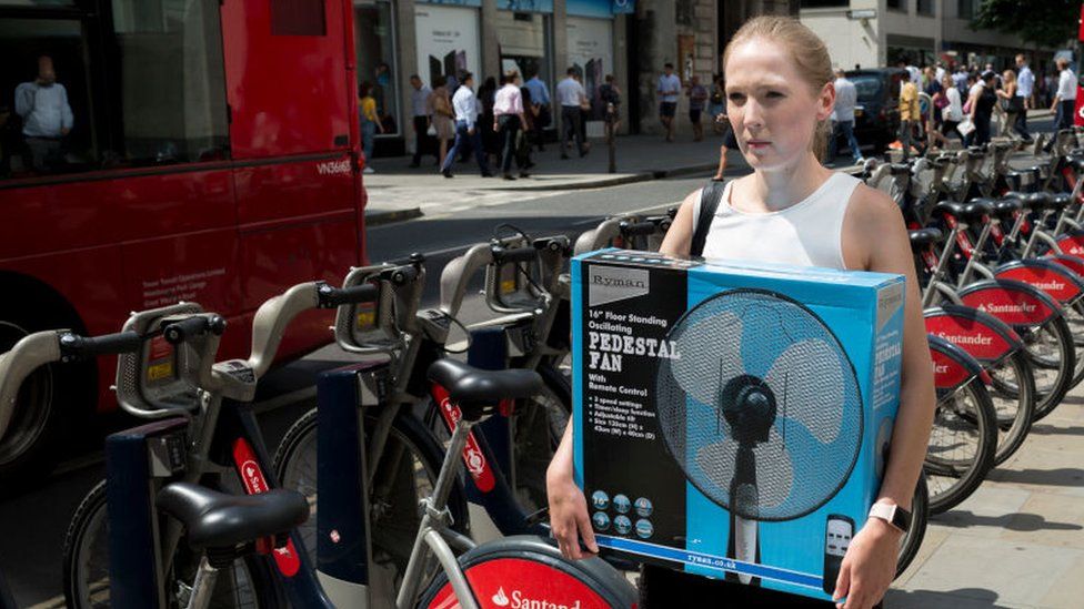 lady carrying fan