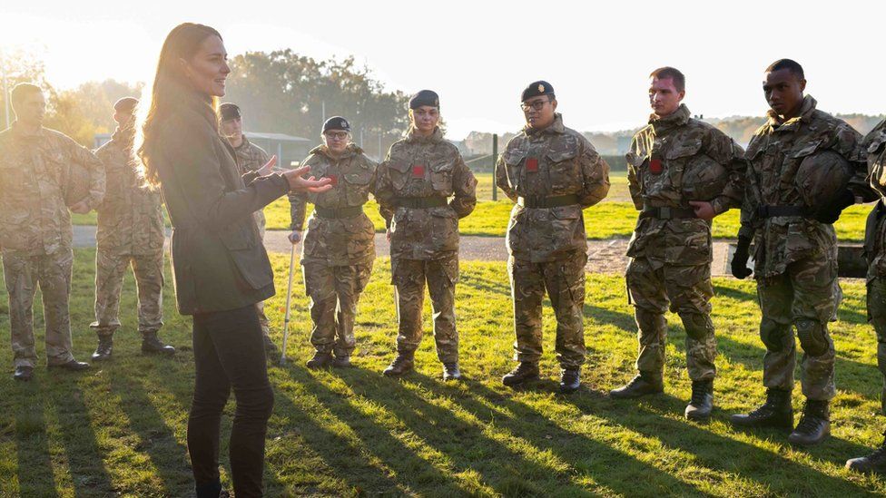 Duchess of Cambridge visiting Army personnel