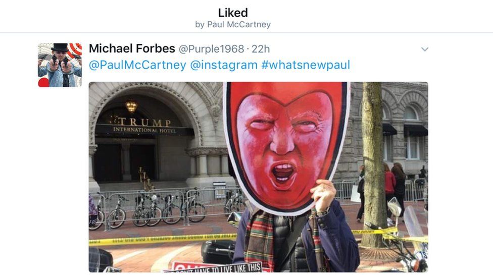 Tweet showing Michael Forbes' artwork